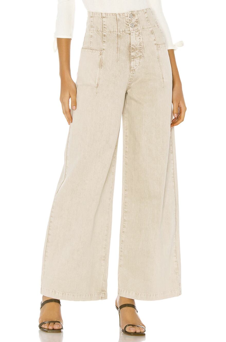 Free People Midnight City Wide Leg Jean in Neutral Size 24